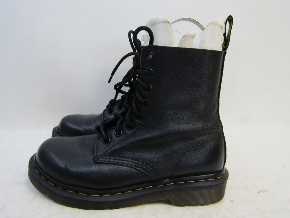 Dr. Martens Womens Size 6 M Black Leather 8 Eye Ankle Fashion Boots Bootie
